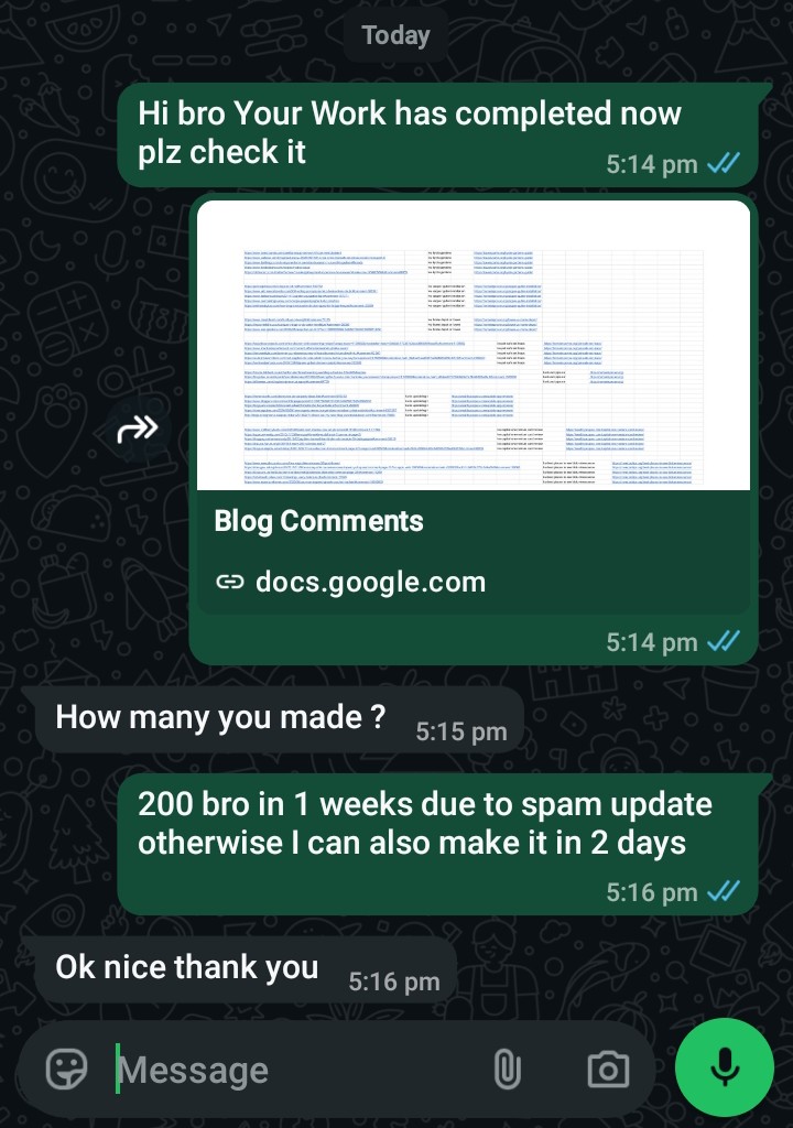Client testimonial screenshot