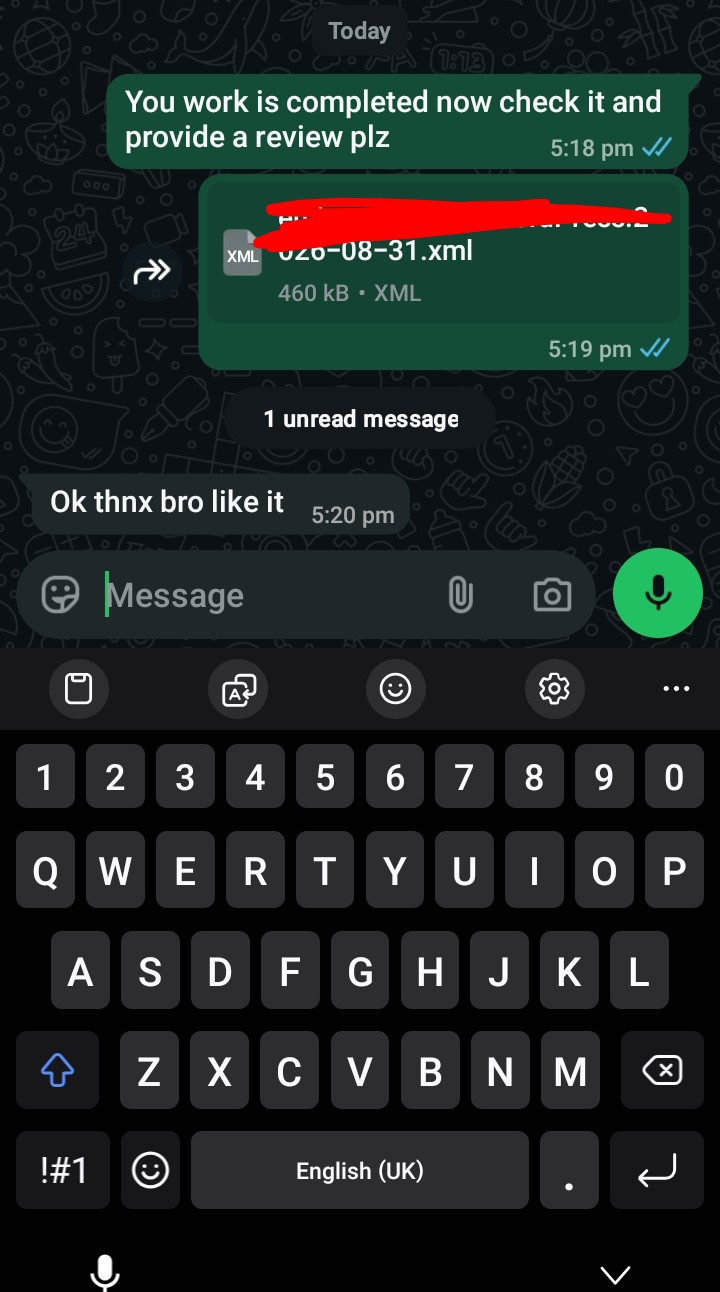 Client testimonial screenshot