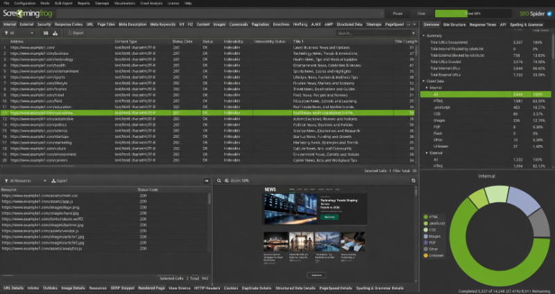 Screaming Frog SEO Audit